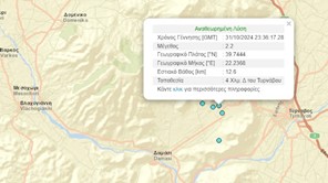 Ασθενείς σεισμικές δονήσεις στην περιοχή του Τυρνάβου